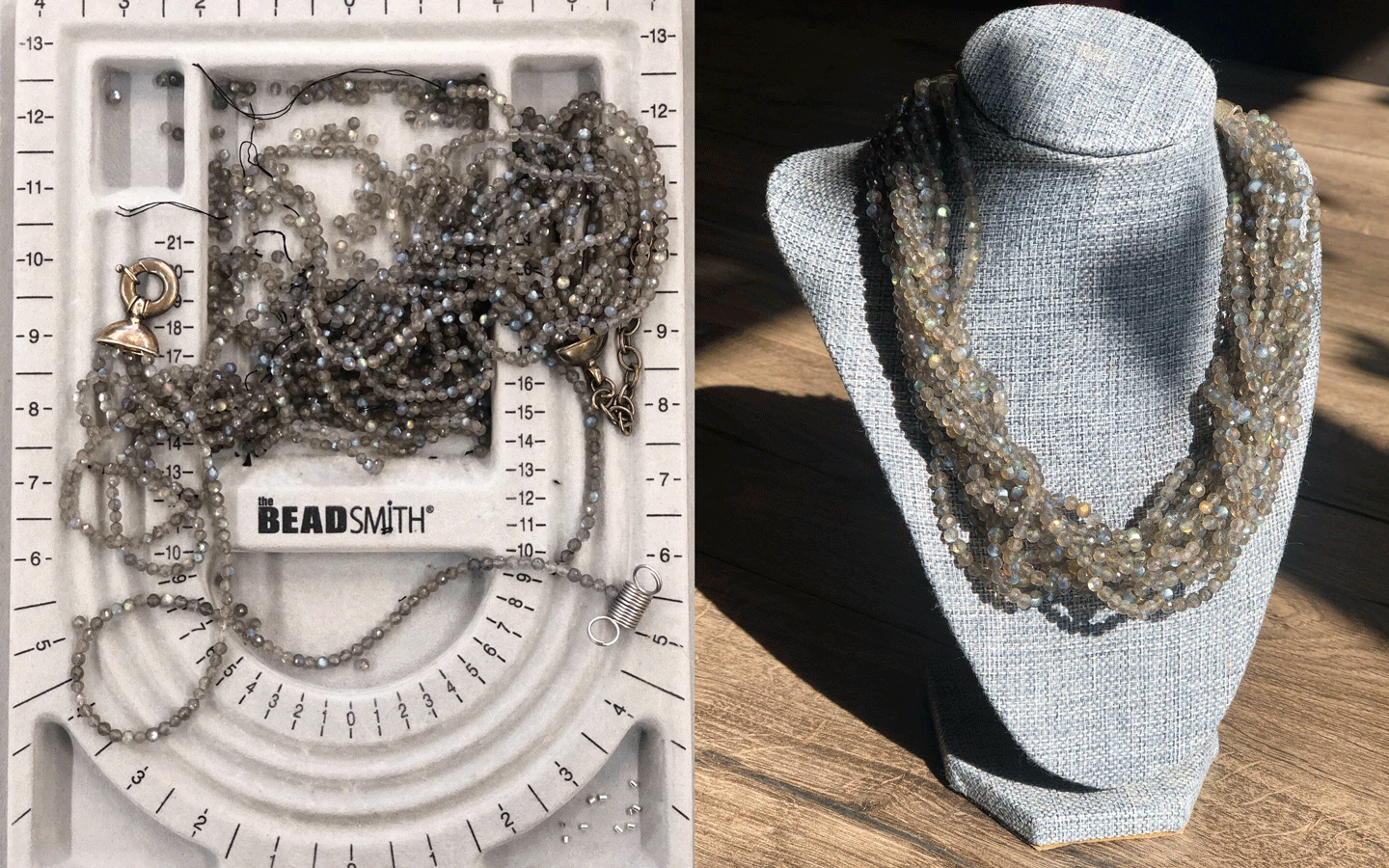 Labradorite Necklace Repair Before And After
