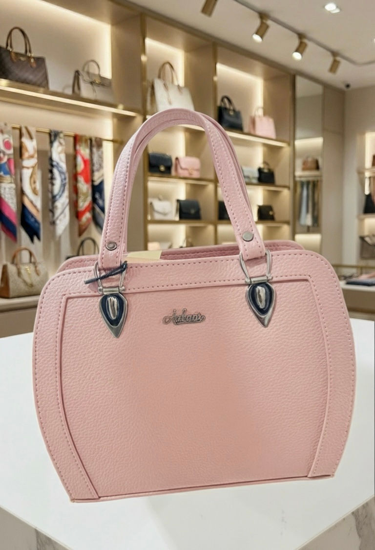 Pink satchel handbag 