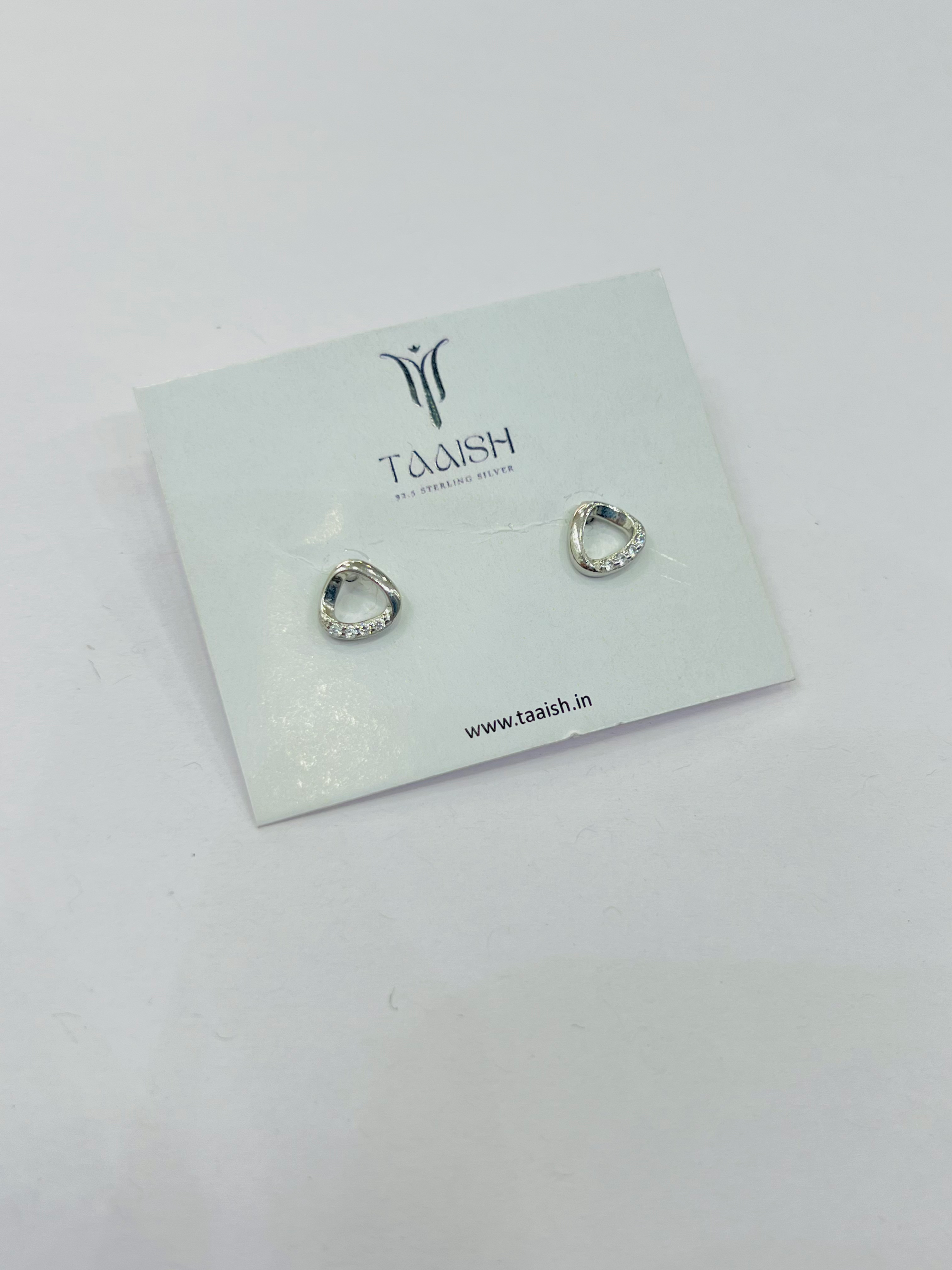Cubic zirconia stone stud earring 
