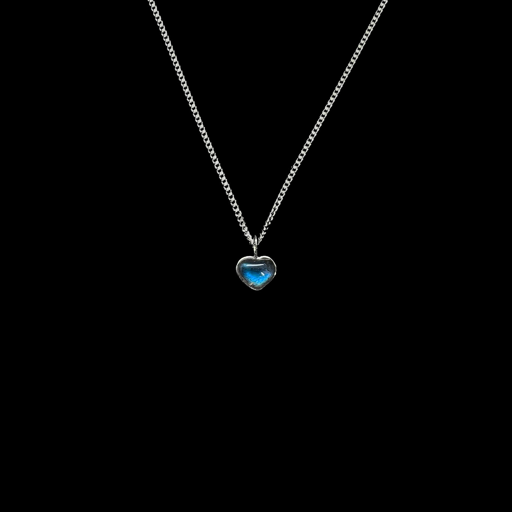 Herz Labradorit Anhänger