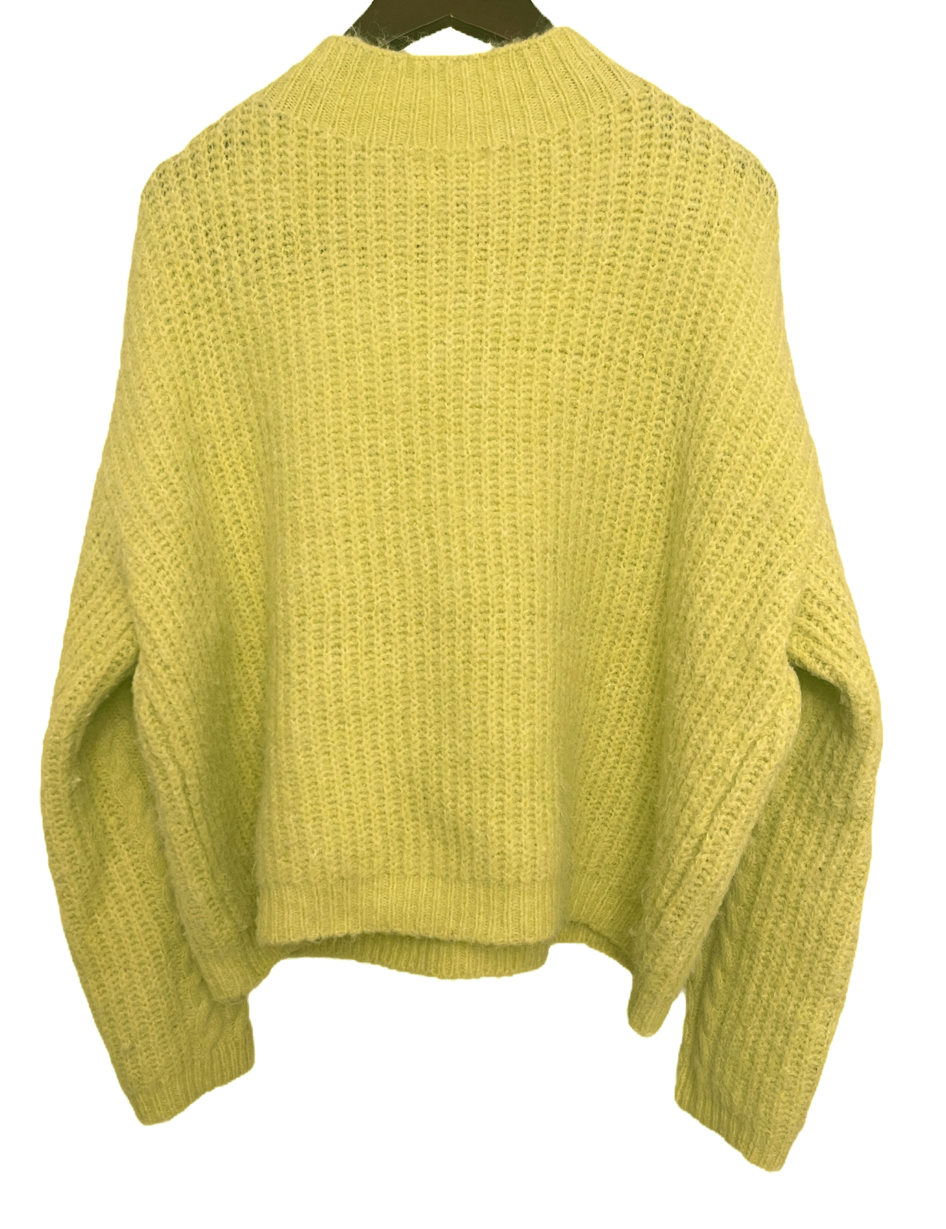 Universal Thread Neon Yellow Cable Knit Mock Neck Sweater - Women’s XXL, photo 2