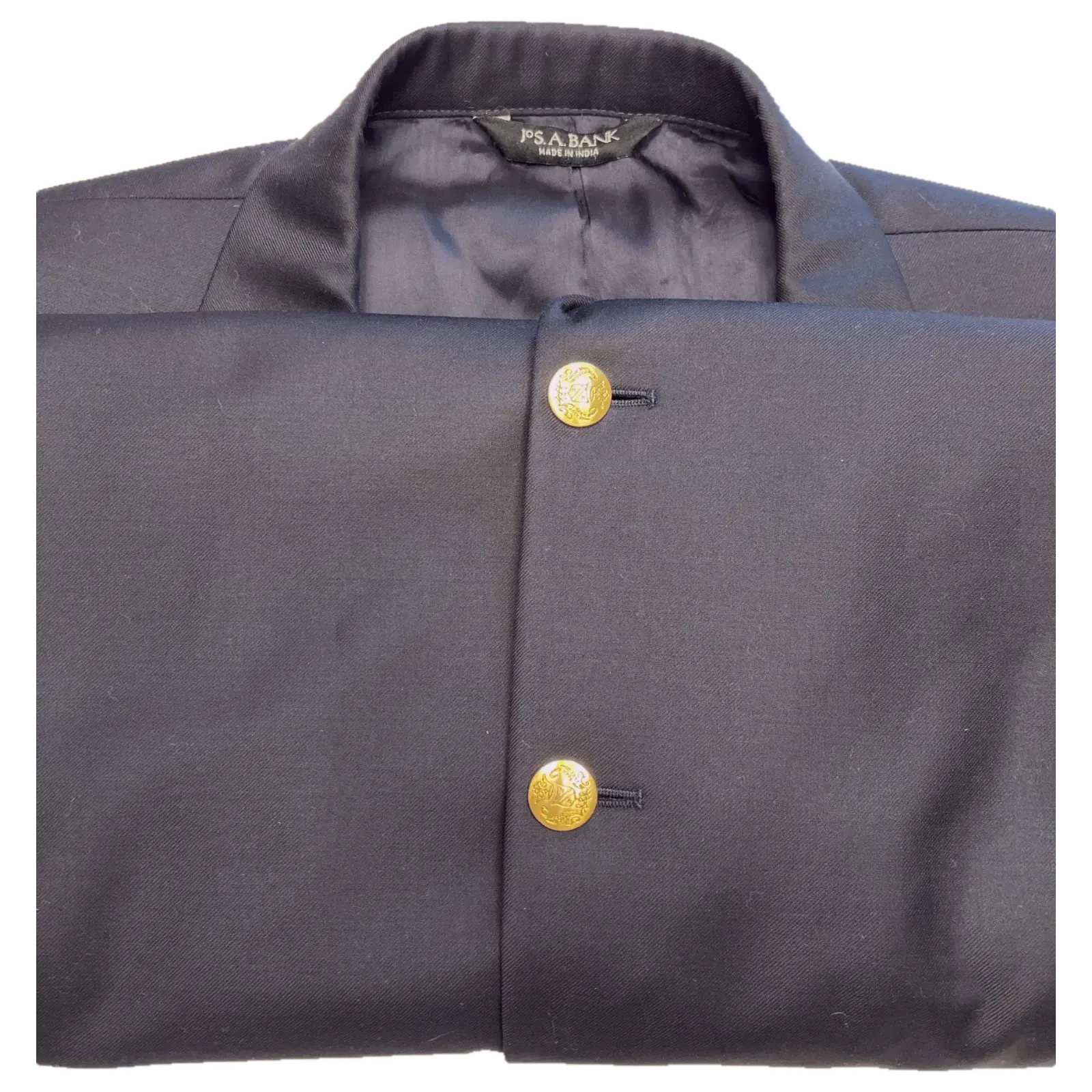 Jos. A. Bank Signature Navy Blazer with Gold Buttons - Men’s 42 (Fits Like)