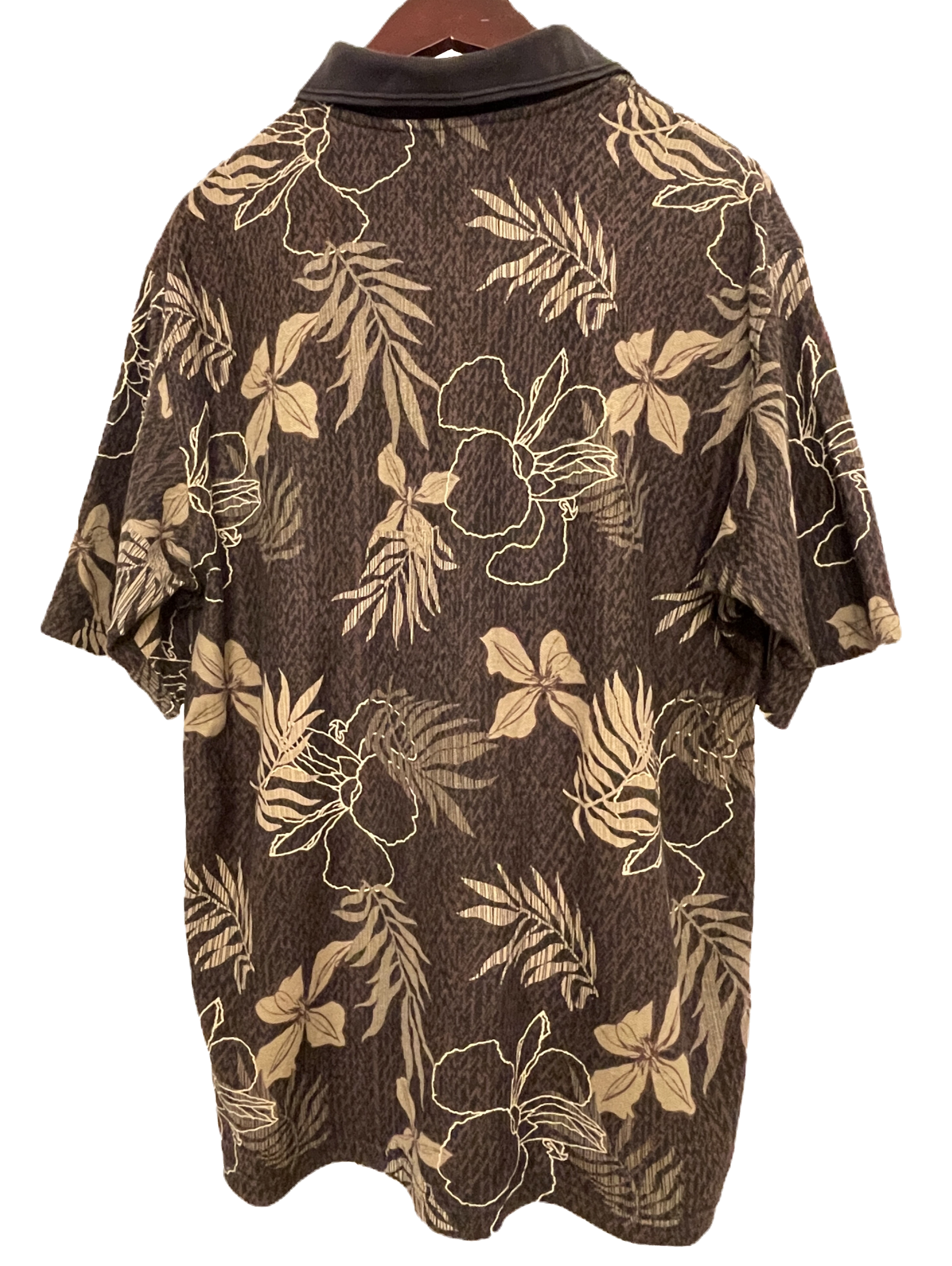 Arrow Brown Tropical Floral Polo Shirt - Men’s XL, photo 2