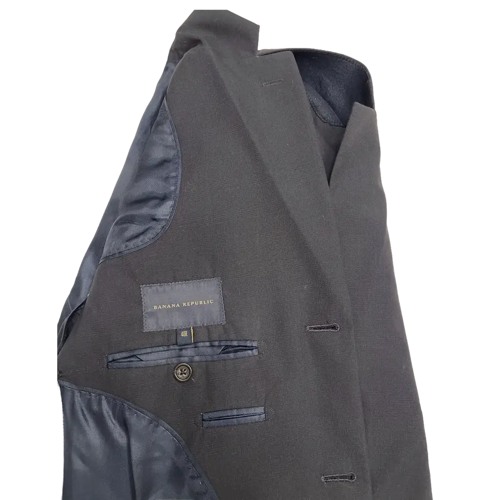 Thumbnail: Banana Republic Navy Three-Button Sport Coat Blazer - Men’s 40R