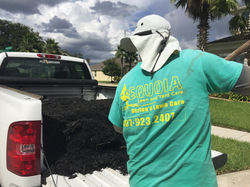 Sequoia lawn and yard care - Black Mulch