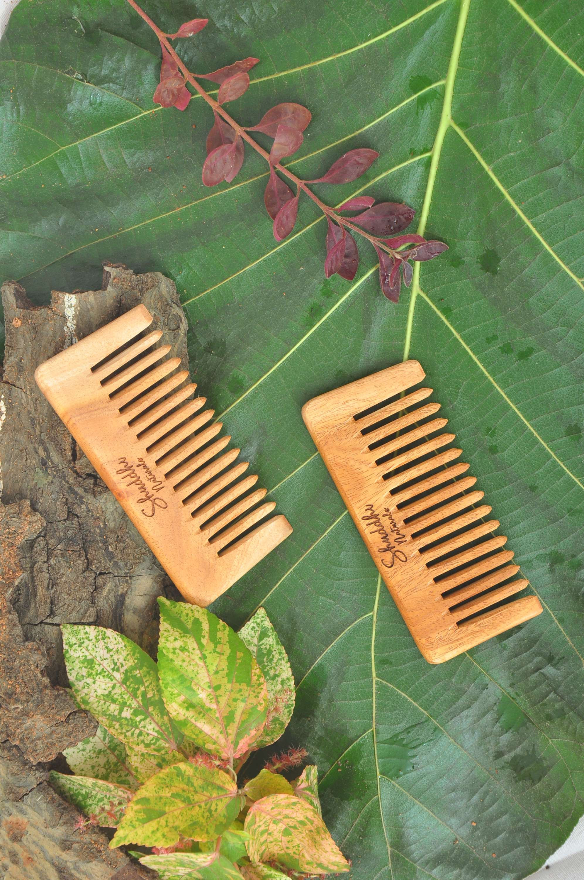 Neem Wood Shampoo Comb 