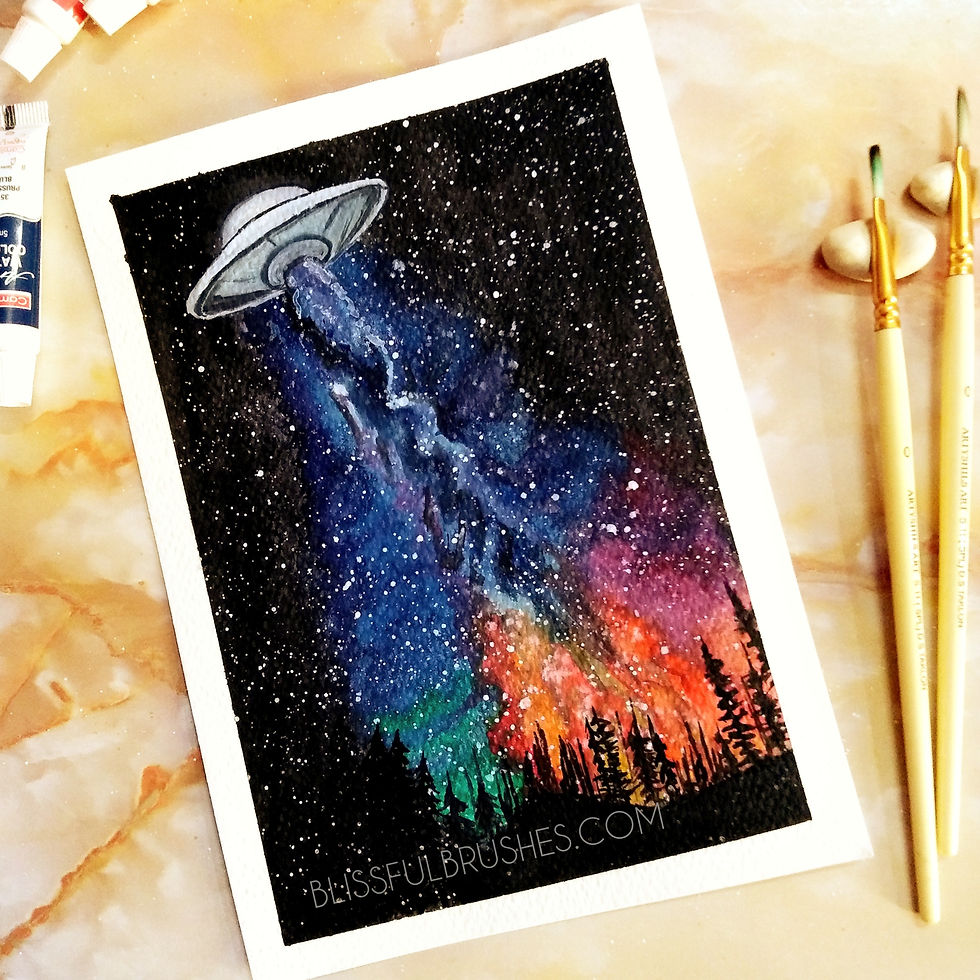Sci-fi galaxy - Original painting by Vidhi Jain 