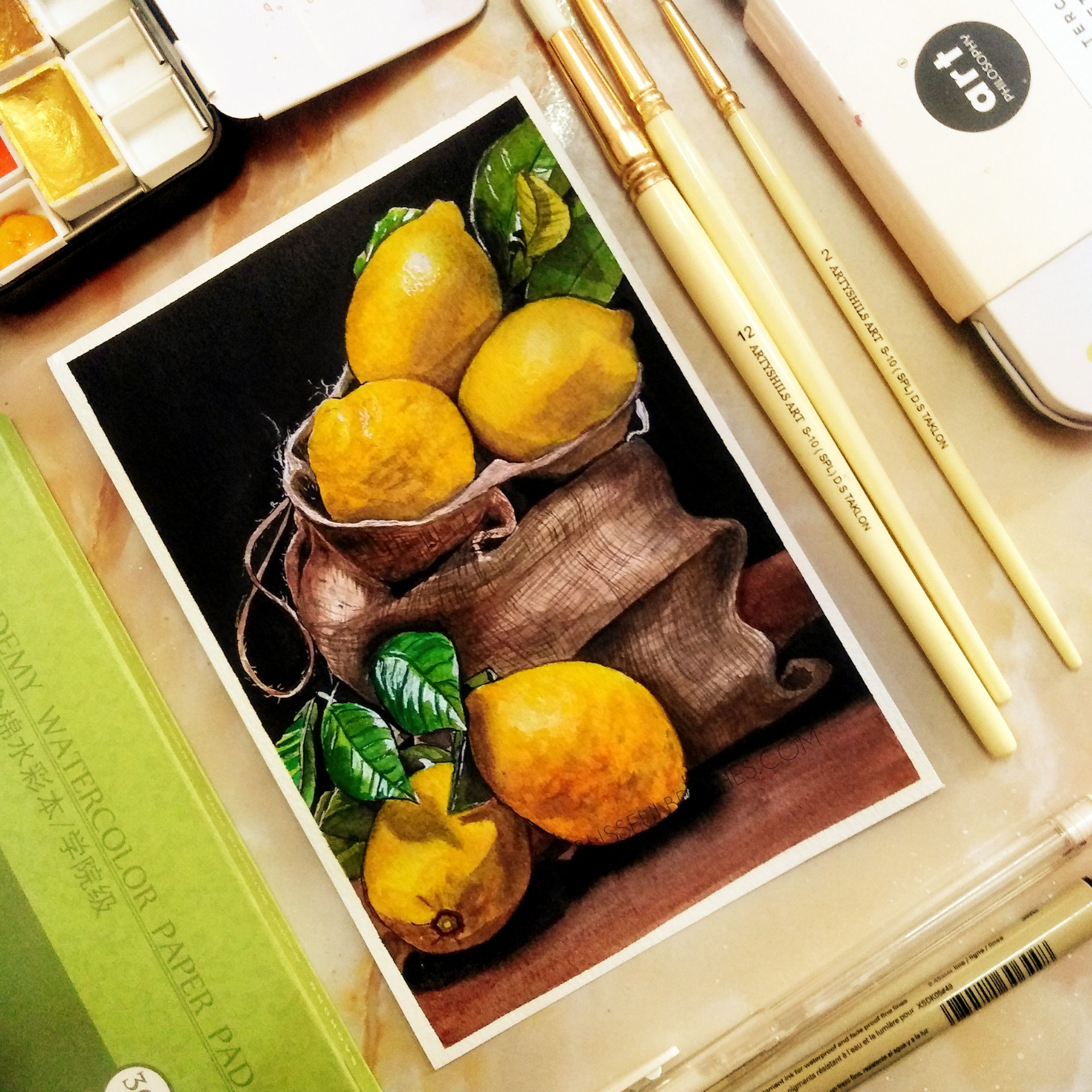 साइट्रस 3 - विधी जैन द्वारा मूल जल रंग पेंटिंग