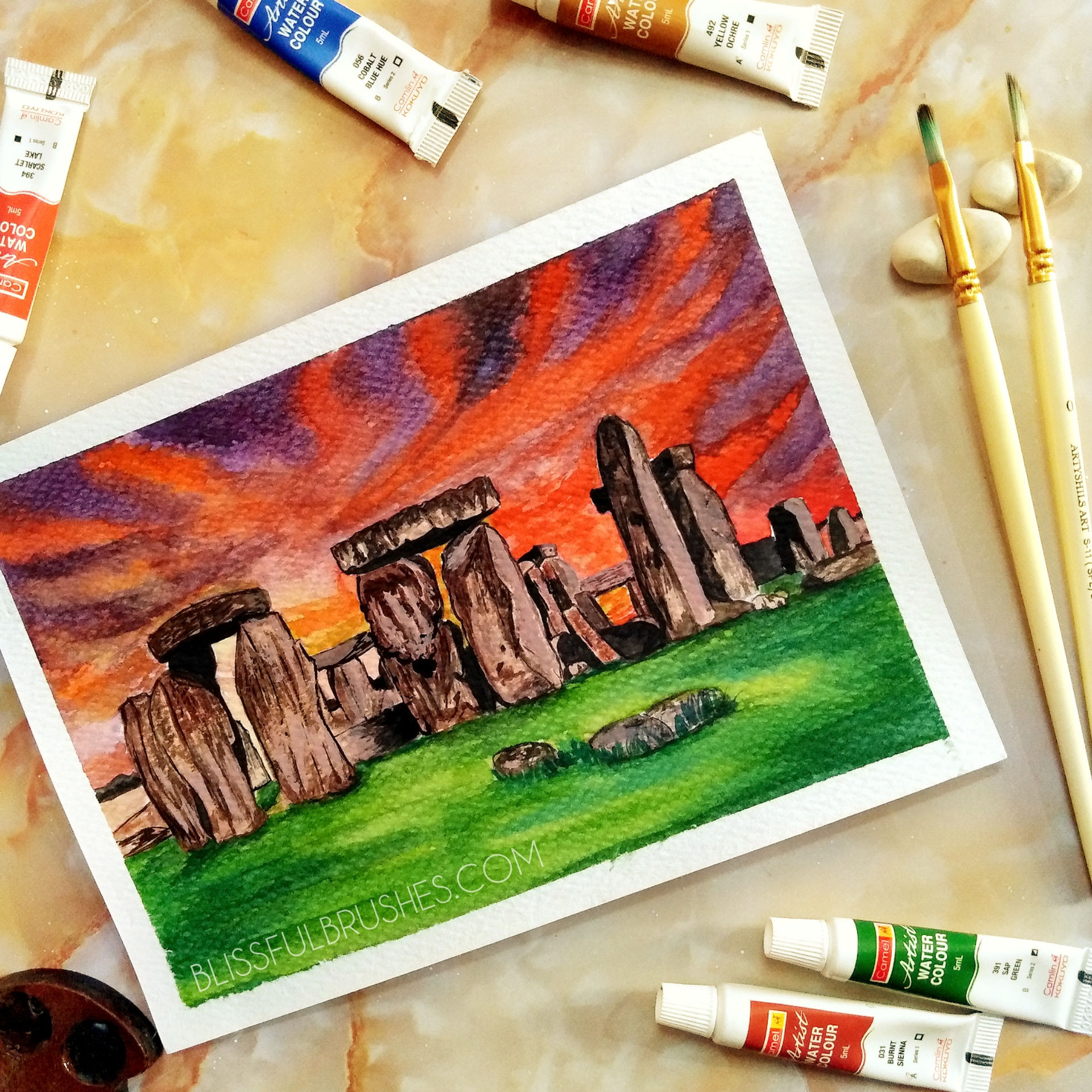 स्टोन हेजेज - विधी जैन द्वारा मूल पेंटिंग