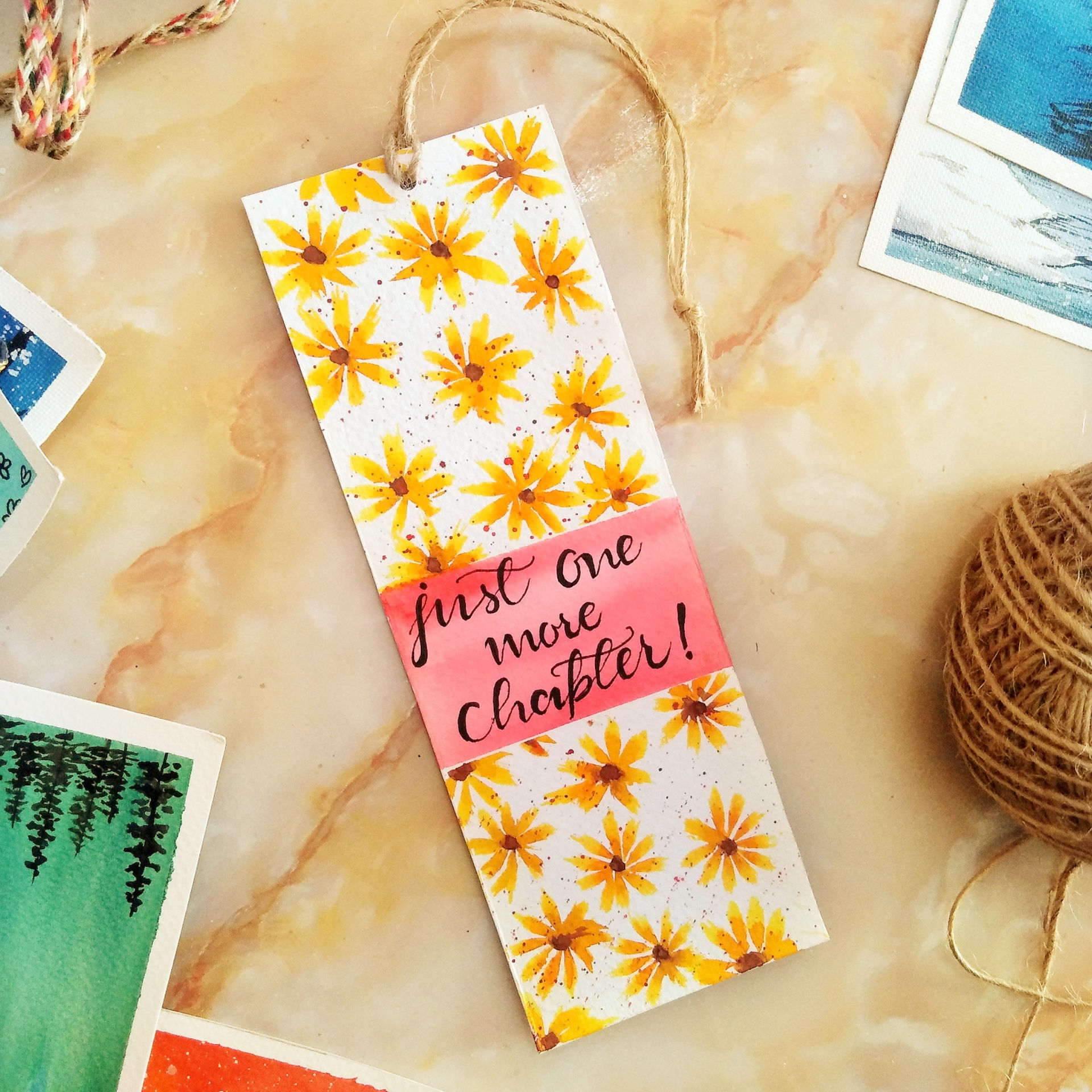 sunflowers with quote- Original bookmark