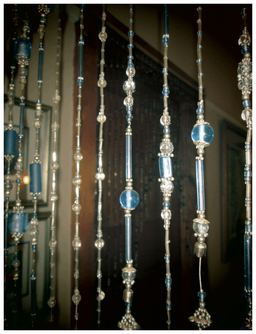 Blue Rain Custom Beaded Curtain