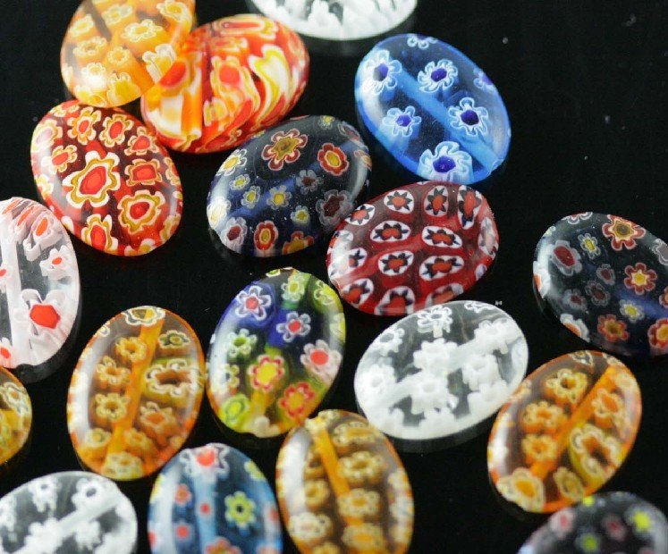 Millefiori glass beads