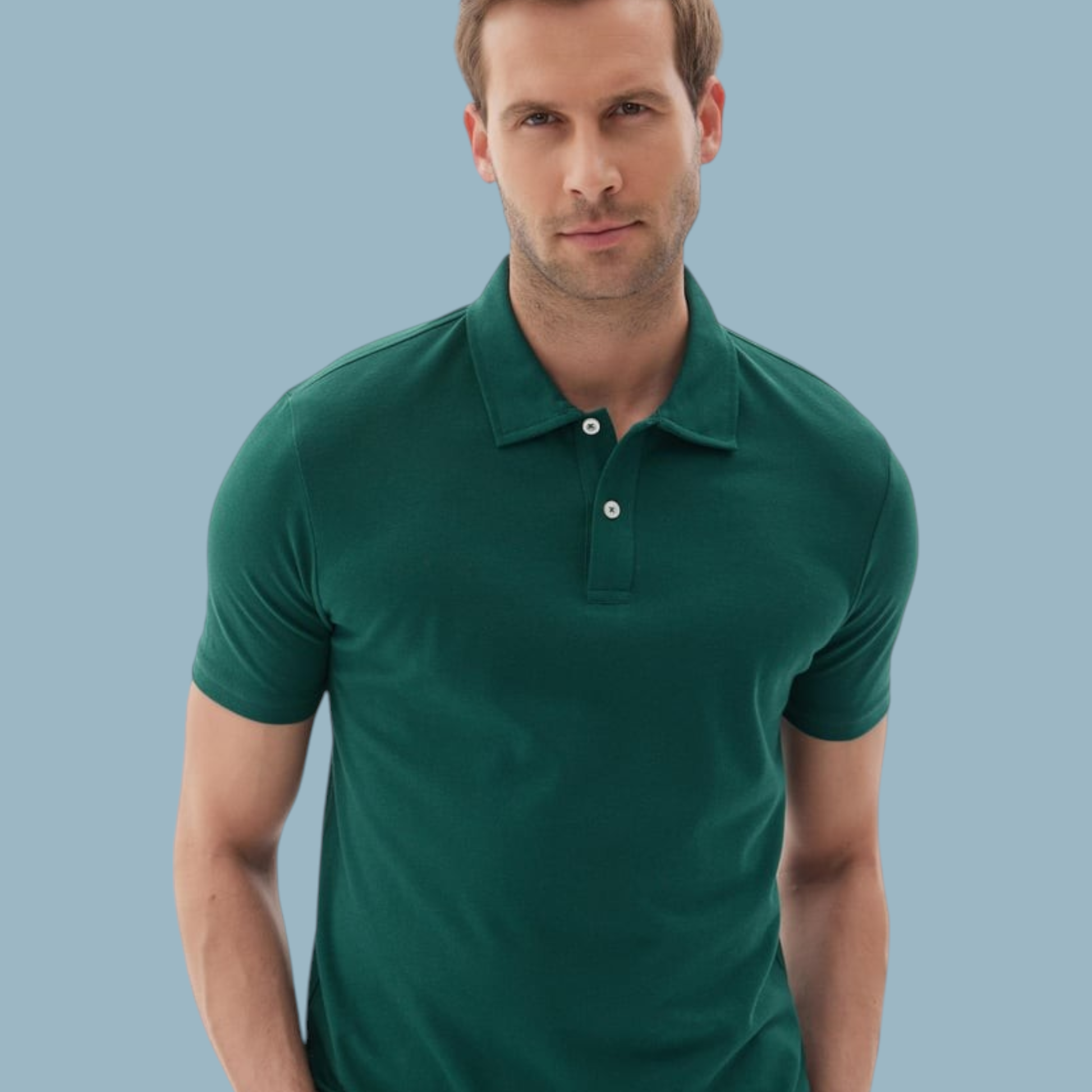Eastek Yeşil Basic Serin Tutan Polo Yaka Slim Fit T-Shirt