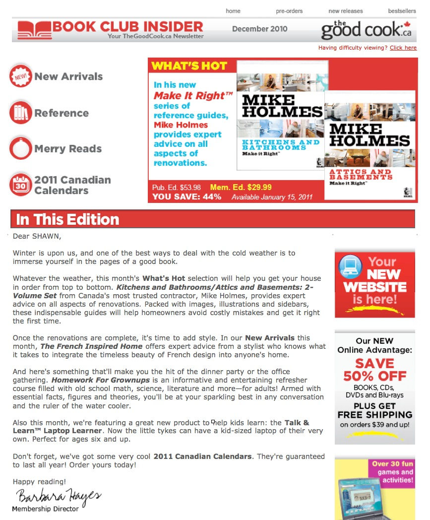thegoodcook.ca Newsletter - Page 1