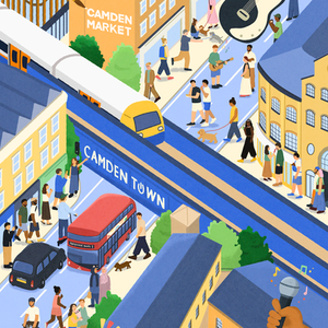 illustration of Camden in summer