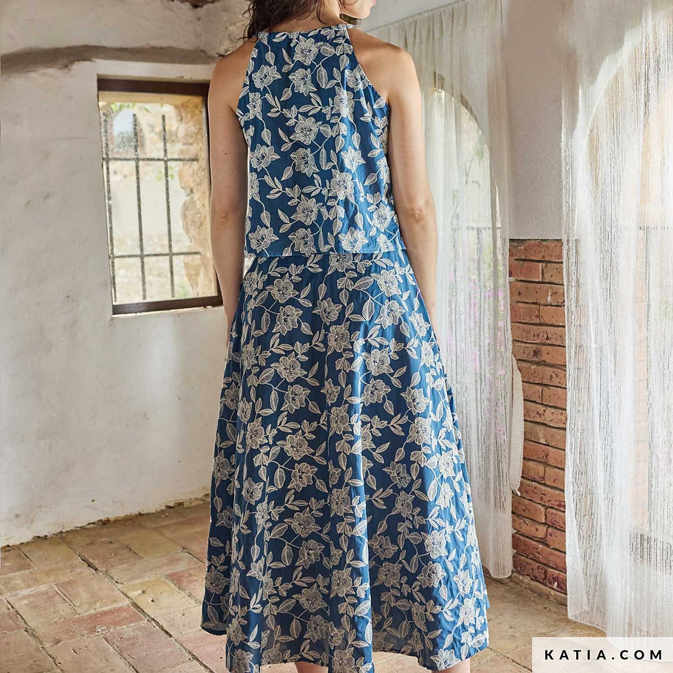 Miniatura: Voile ricamato in cotone- Navy