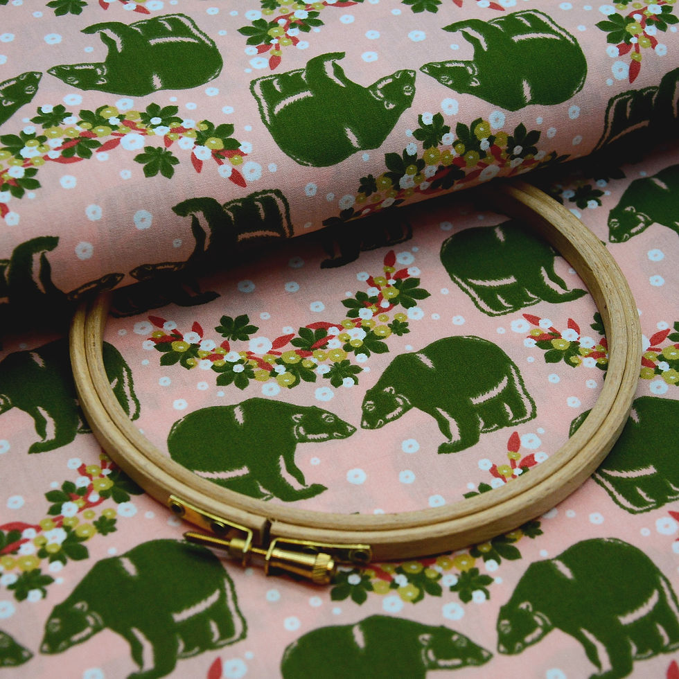 Miniatura: Popeline- Bears and dots