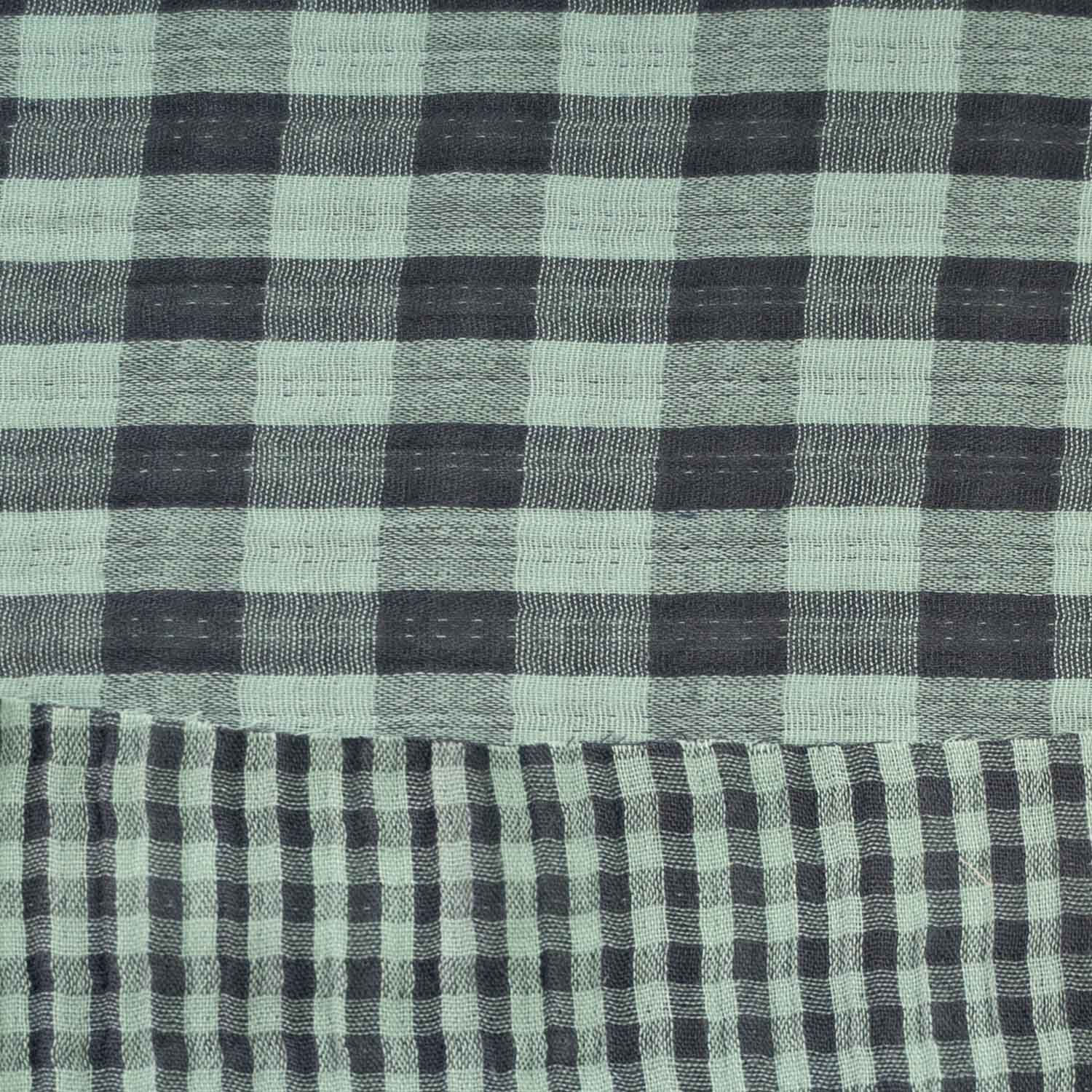 Mussola vichy double- Green and anthracite