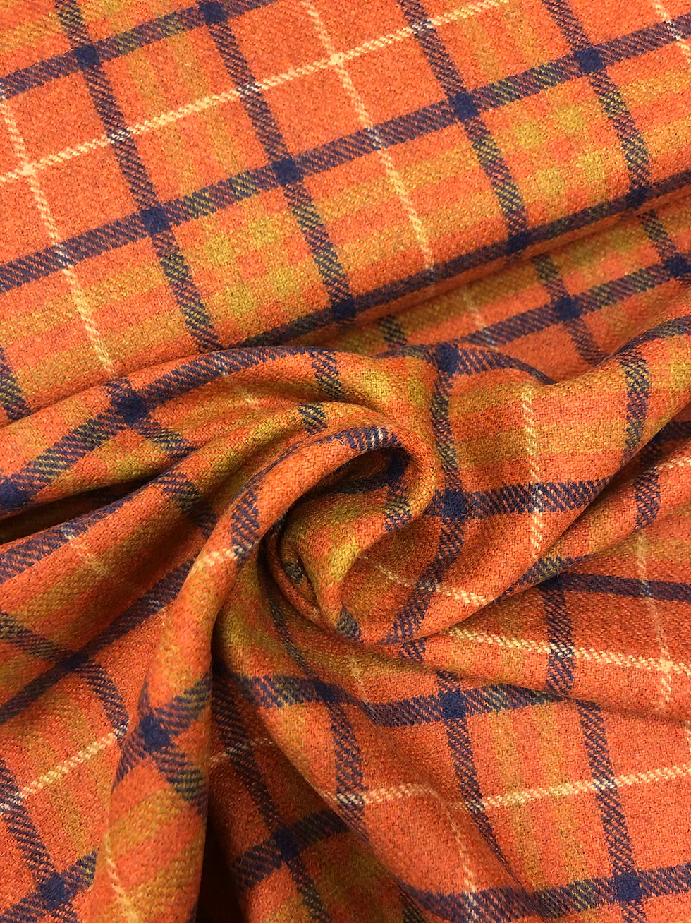 Misto lana- Tartan ruggine