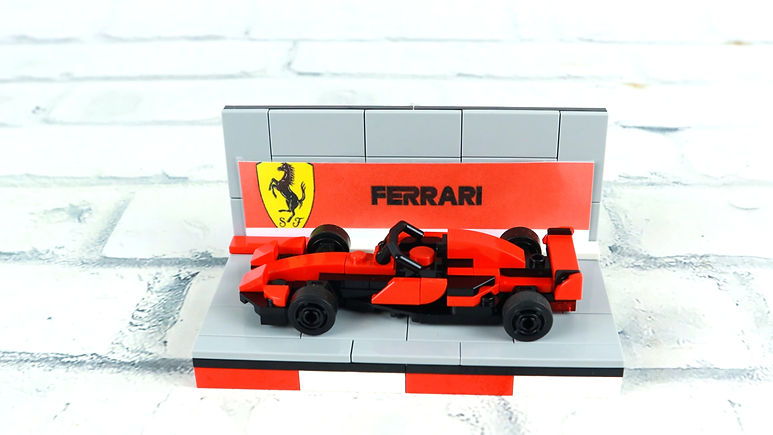 Ferrari F1 Team Car LEGO MOC with Custom Stand
