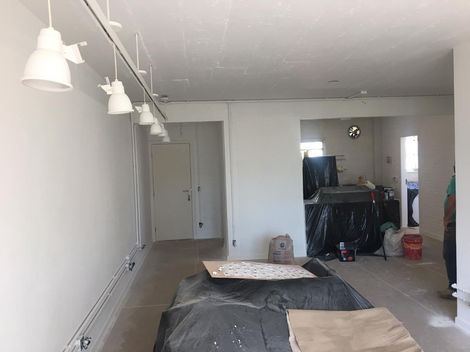 sala na finalização da obra