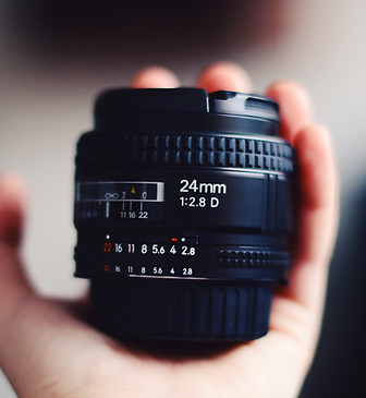 Hand Holding Camera Lens