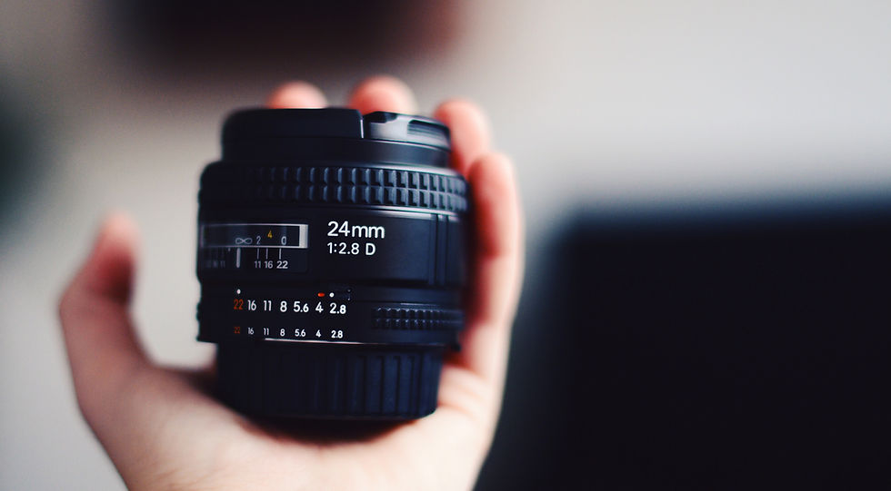 Mão lente da câmera Segurar