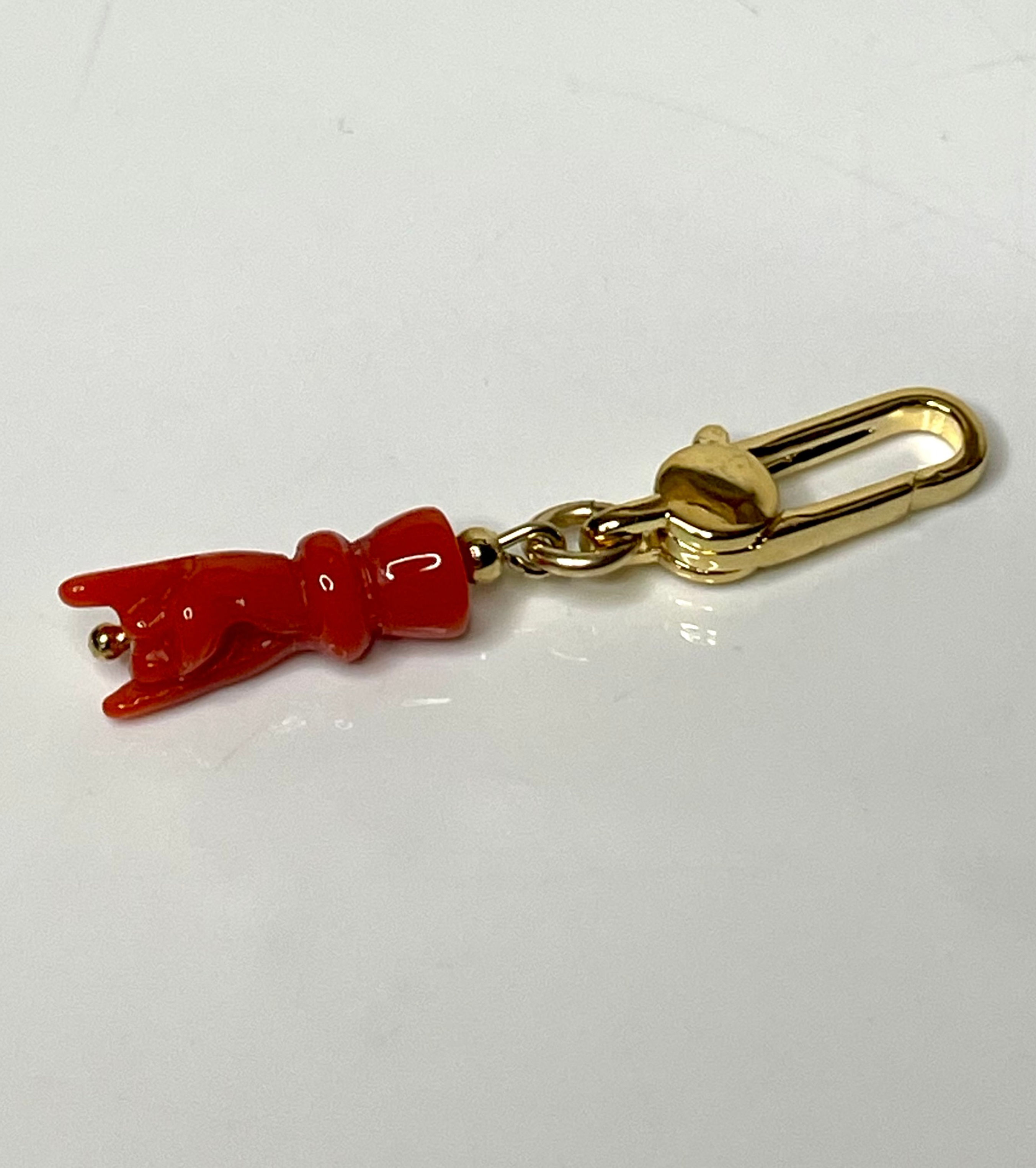 Pendentif corse corail rouge – Cornes