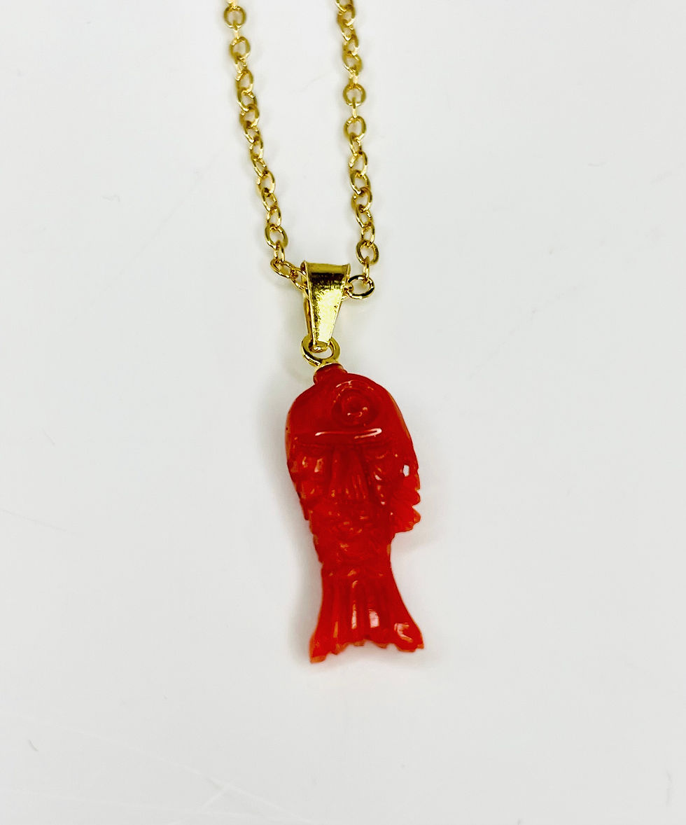 Miniature : Pendentif corse corail rouge – Poisson Denti