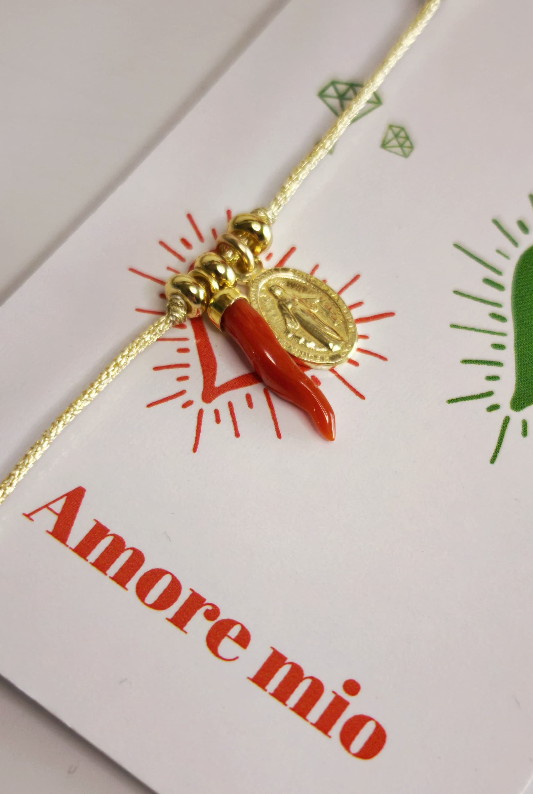 Bracelet cordon réglable - Amore mio