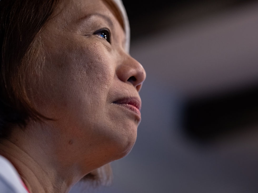 Portrait of artist Audrey Lee reflecting during a conversation about art and Kintsugi for the Made In His Image journal