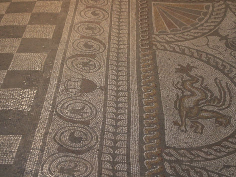 Beautiful mosaics at Fishbourne Roman Palace