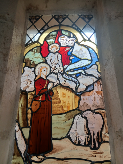 A stained glass window commemorating Joan of Arc, Rouen