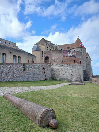 A cannon in front of Dieppe castle 