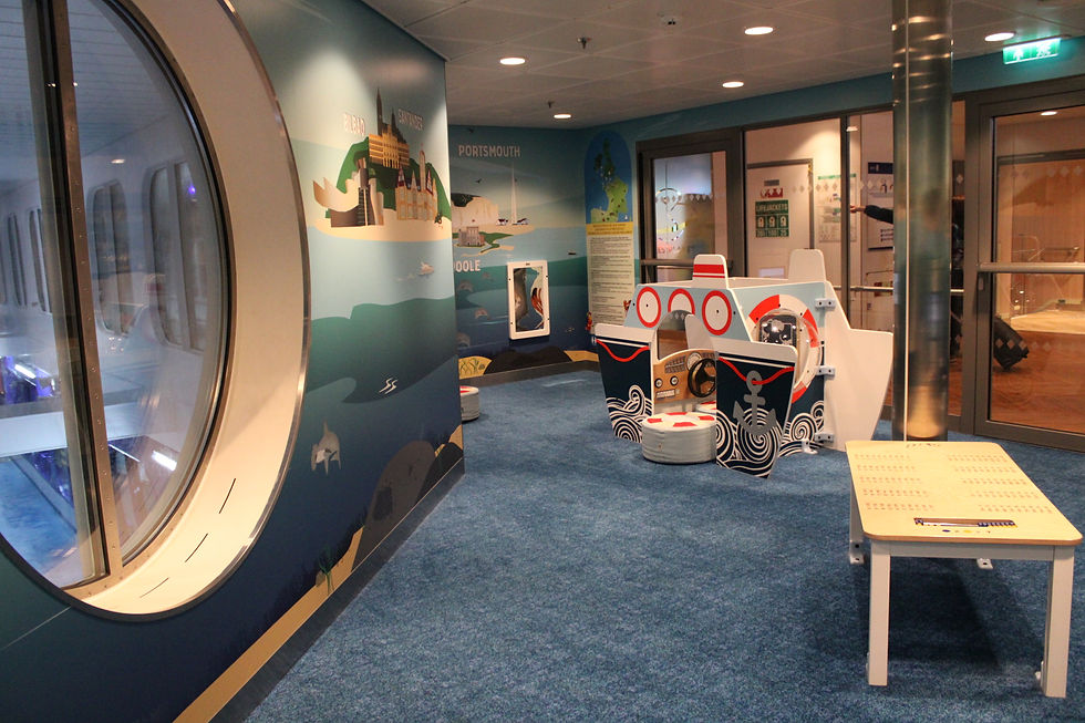 The indoor children's play area on the Saint-Malo, Brittany Ferries