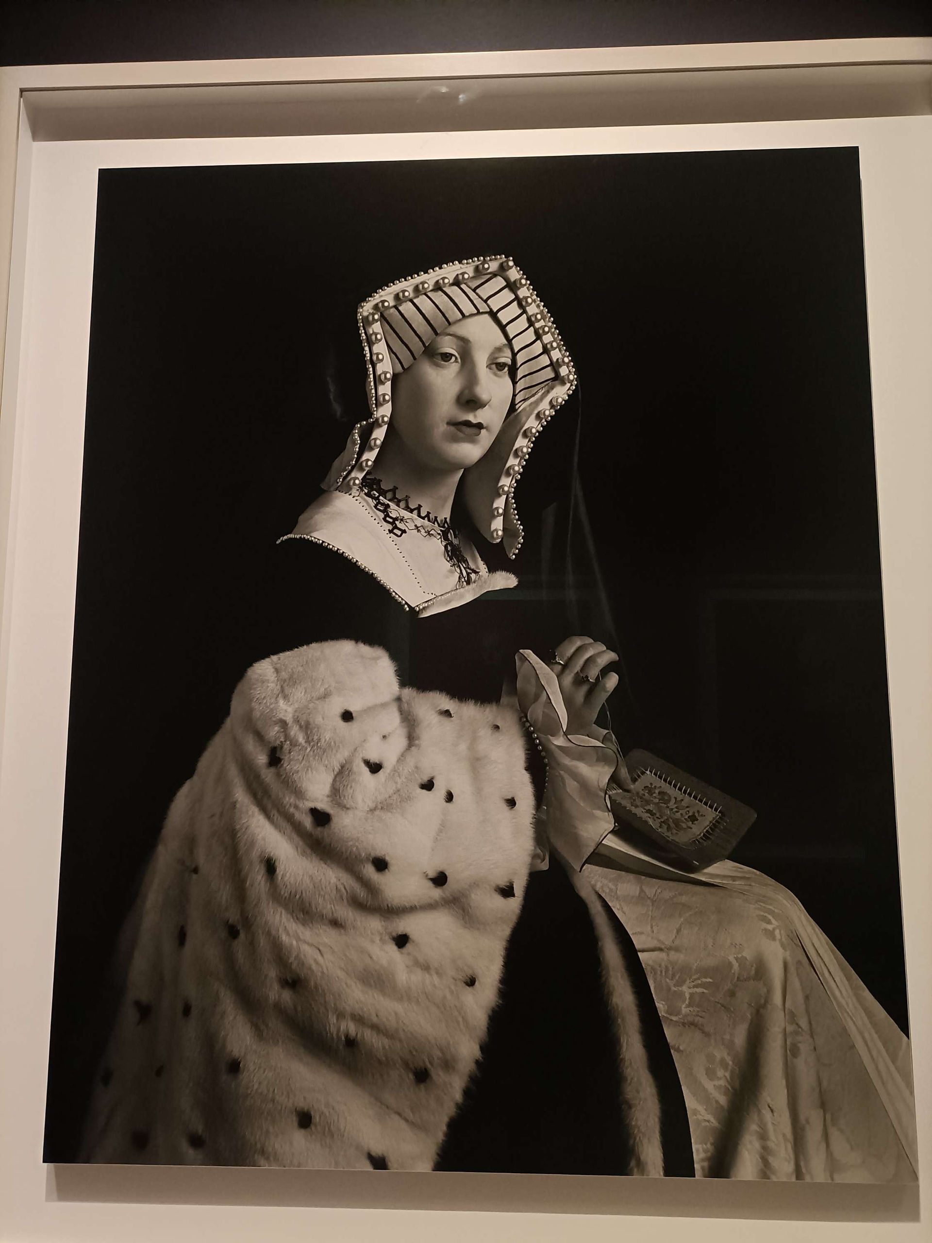 Black and white photograph of Katherine of Aragon