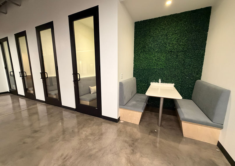 Call booths and cozy nooks for working