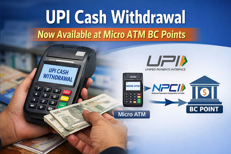 NPCI Enables Cash Withdrawals via UPI at Micro ATM BC Points