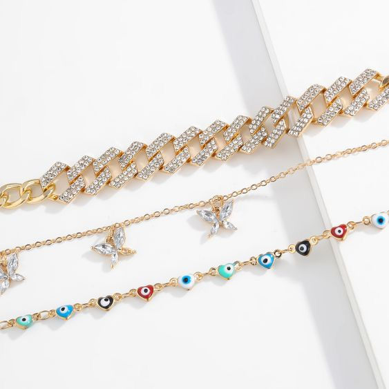 Retro butterfly Anklet