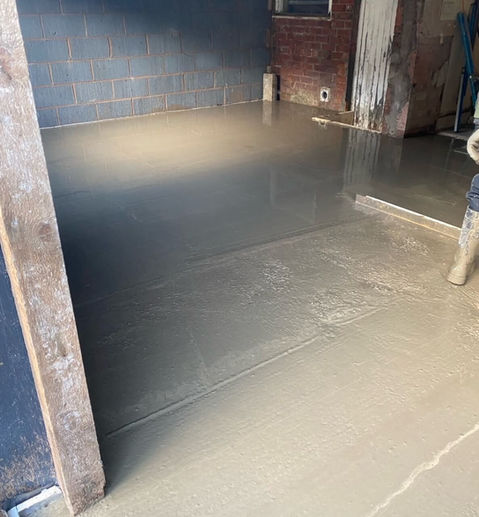 Ready mix concrete floor
