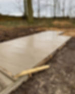 concrete base log cabin