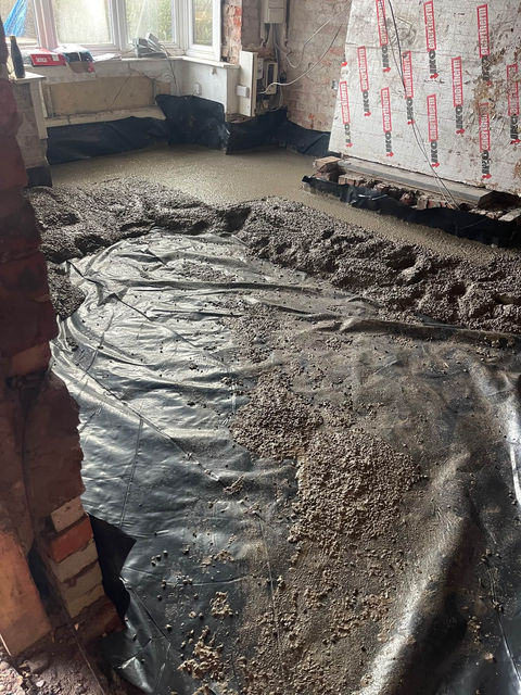 Concrete floor extension 
