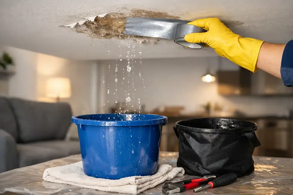 How to Stop a Ceiling Leak Temporarily Fast