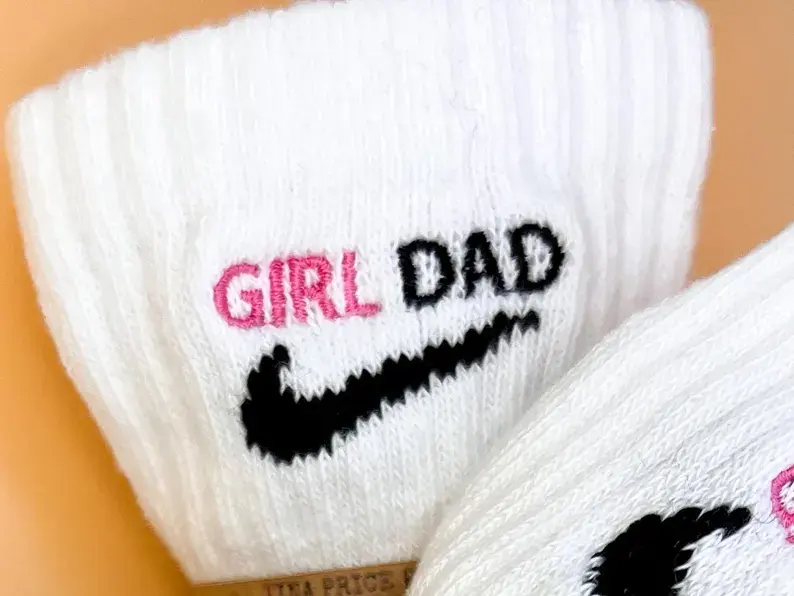Thumbnail: Custom Gender Reveal Design - Custom Embroidered Dri-Fit Nike Socks
