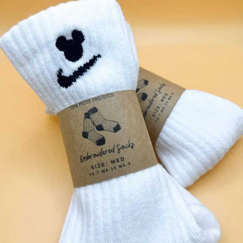 Thumbnail: Mickey Design - Custom Embroidered Dri-Fit Nike Socks