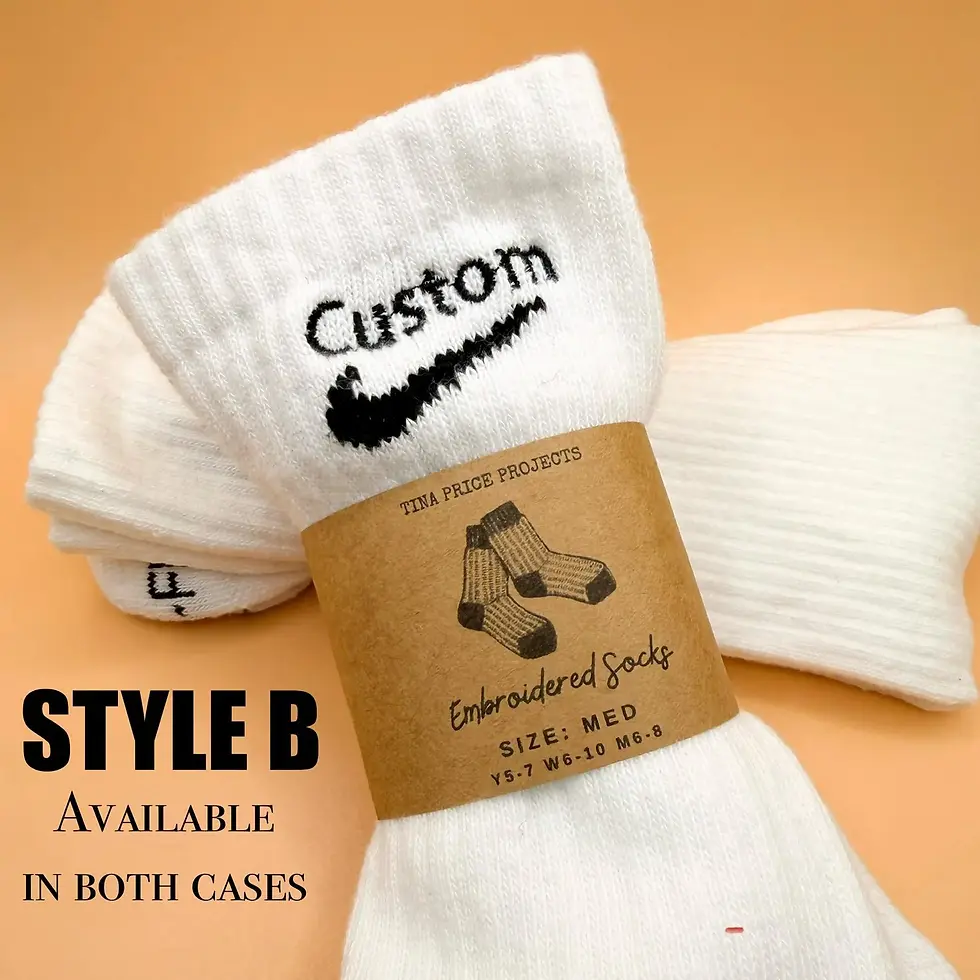Thumbnail: Text Embroidered Black Dri-Fit Nike Socks