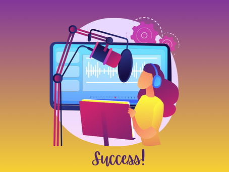 voice actor working on mic