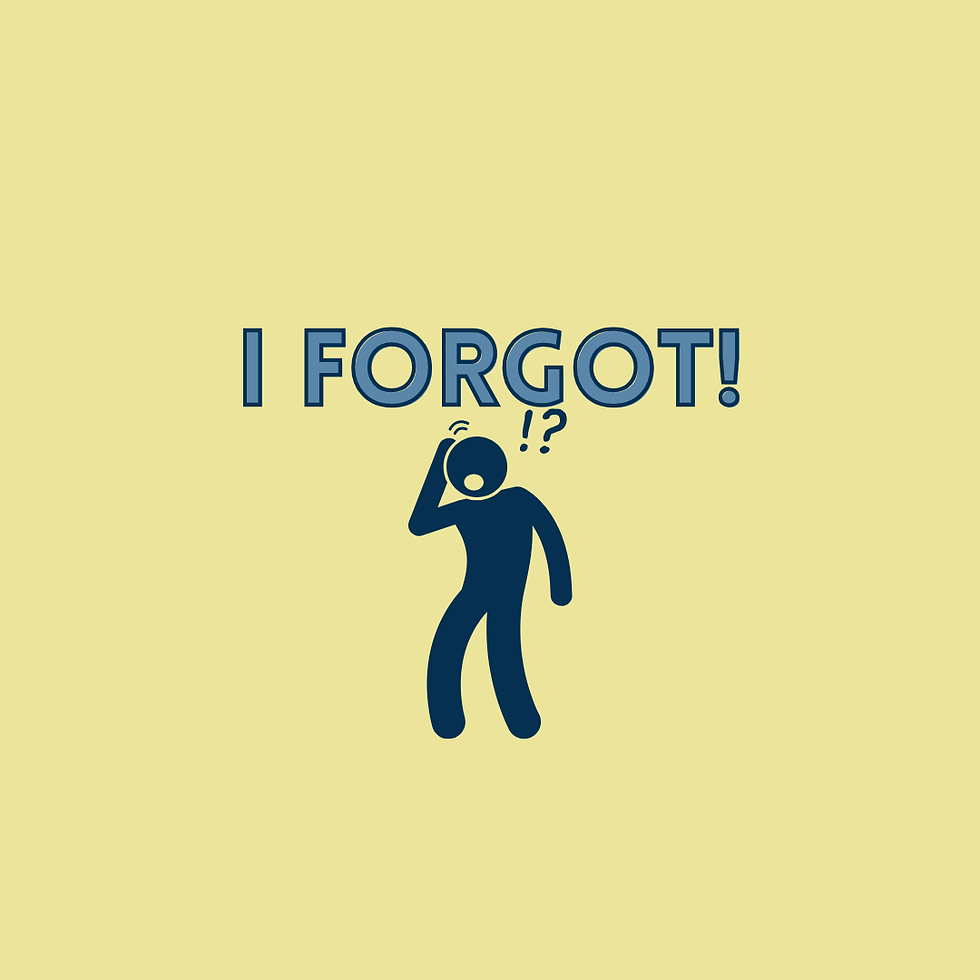 A stick person holding their head, surprised.