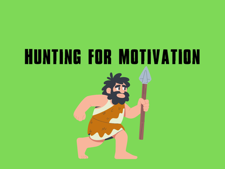 a caveman hunting with a spear