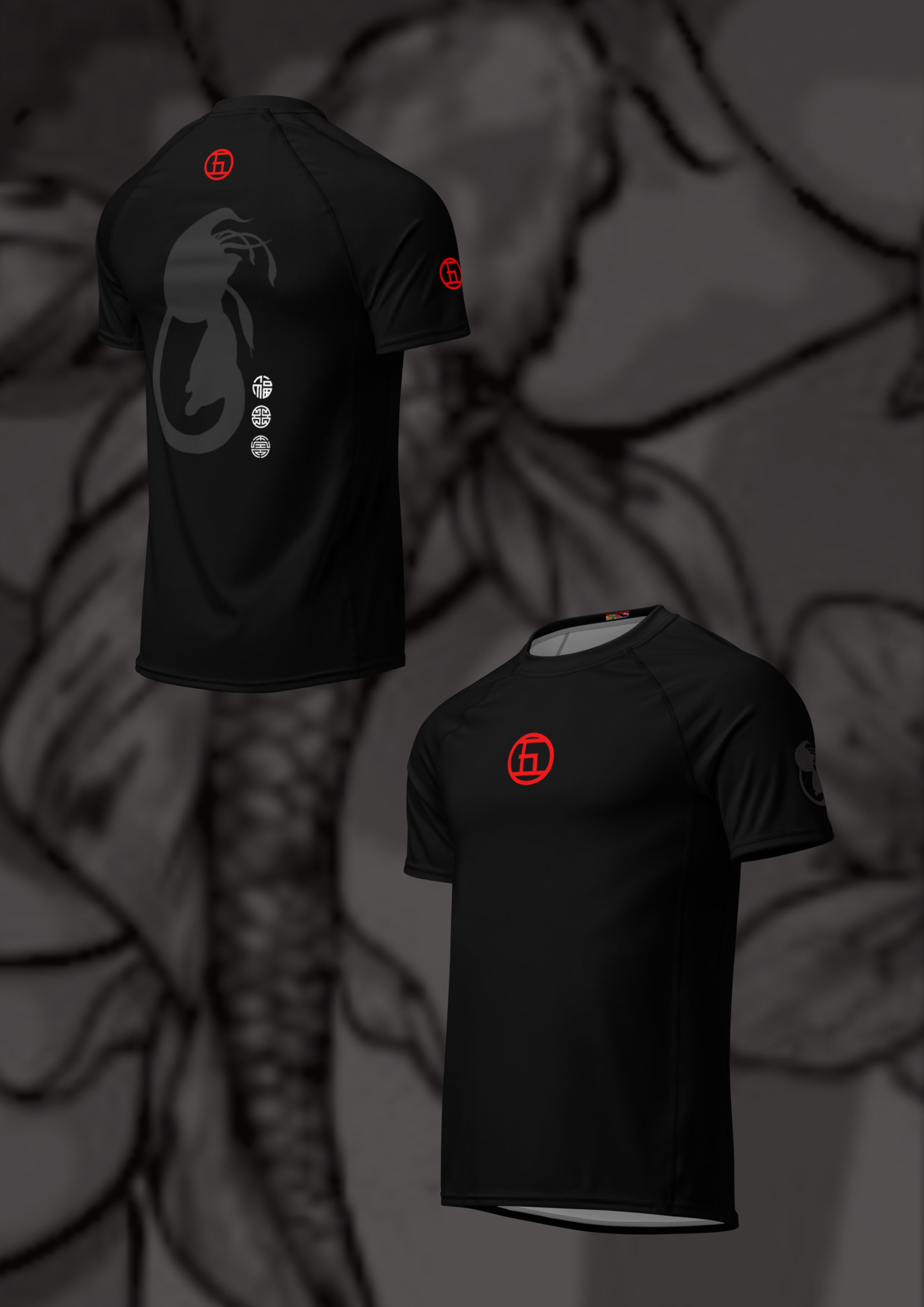 Rashguard court Wuddha noir